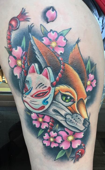 Tattoos - Kitsune and mask - 134942